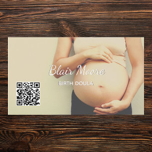 Geboorte Doula Verloskundige Custom QR Visitekaartje