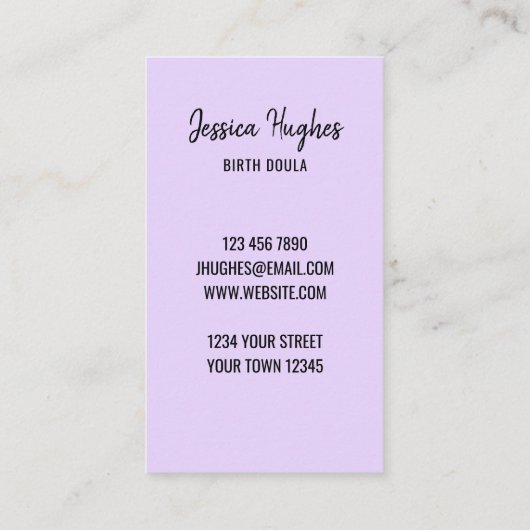 Geboorte Doula Visitekaartje (Achterkant)