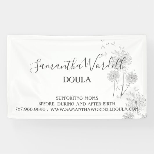 Geboorte Doula vroedvrouw bevalling coach promotie Spandoek (Horizontaal)