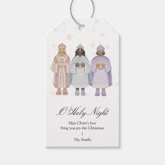 Geboorte Drie Wijze Mannen Kerstcadeau Label Cadeaulabel (Voorkant)
