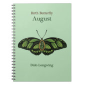 Geboorte Edelsteen Vlinder (augustus) - Dido Longw Notitieboek (Voorkant)
