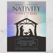 Geboorte Een Koning is Geboren Kerkdienst Religieu Flyer (Voorkant)