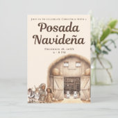 Geboorte feestelijke Mexicaanse Posada Navideña Kaart (Staand voorkant)