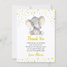 Geboorte Feestje Olifant Little Peanut Bedankkaart