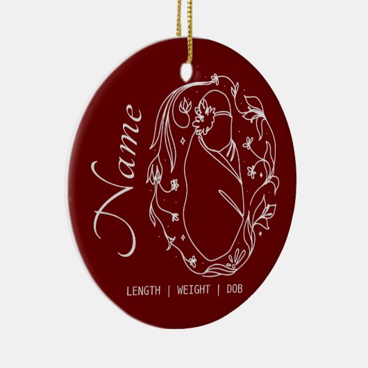 Geboorte Feiten Aangepaste Ornament (Rechts)