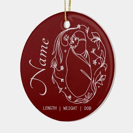 Geboorte Feiten Aangepaste Ornament (Links)