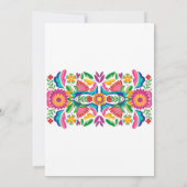 Geboorte Fiesta Viering Mexicaanse Bloemen Kaart (Achterkant)