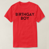 Geboorte Gay Jongen Grappige Gay Verjaardag T-shirt (Design voorkant)