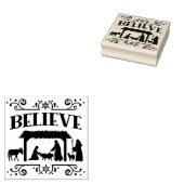 Geboorte Geloof Kerstmis inkt Rubberstempel (Gestempeld)