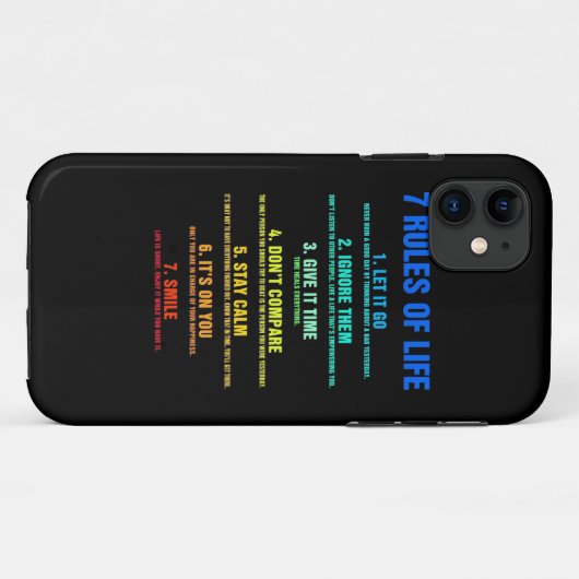 geboorte - gift 7 levensregels Case-Mate iPhone case (Achterkant (horizontaal))