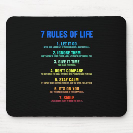 geboorte - gift 7 levensregels muismat (Voorkant)