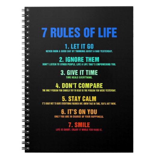 geboorte - gift 7 levensregels notitieboek (Voorkant)