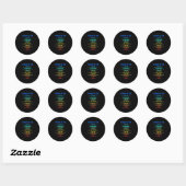 geboorte - gift 7 levensregels ronde sticker (Vel)