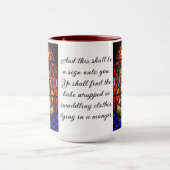 Geboorte Glas in lood Afbeelding kerstcadeau Mok (Midden)