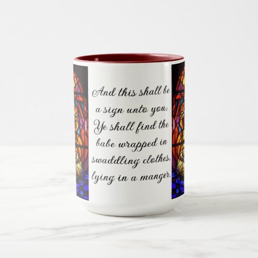 Geboorte Glas in lood Afbeelding kerstcadeau Mok (Midden)