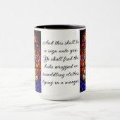 Geboorte Glas in lood Afbeelding kerstcadeau Mok (Midden)