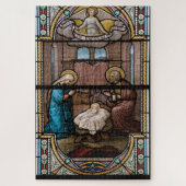 Geboorte Glas in lood Art Puzzel - (Verticaal)