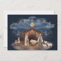 Geboorte glorie aan god kerst Christelijke foto