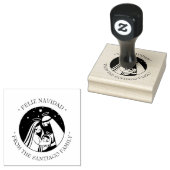 Geboorte Heilige Familie Religieuze Kerstmis Spaan Rubberstempel (Gestempeld)