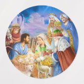 Geboorte, heilige nacht labels (Design 2)