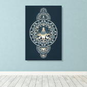 Geboorte Heilige Ster van Wonder Siermandala Canvas Afdruk (Insitu (Houten vloer))