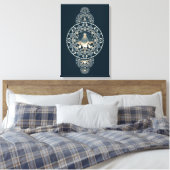 Geboorte Heilige Ster van Wonder Siermandala Canvas Afdruk (Insitu (Slaapkamer))