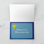 Geboorte in Glas in lood Feestdagen Kaart (Binnen)