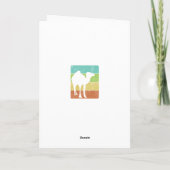 Geboorte Kaart met witte kameel silhouet (Achterkant)