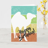 Geboorte Kaart met witte kameel silhouet (Gele Bloem)
