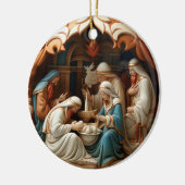 Geboorte keramische cirkel Ornament (Links)