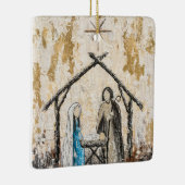 Geboorte Keramische Vierkante Ornament (Rechts)