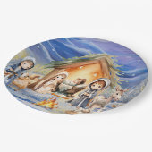 Geboorte Kerst Borden Papieren Bordje (Gekanteld)