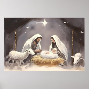 Geboorte Kerst Poster