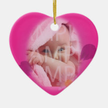 Geboorte kerstboomornament van baby. roze
