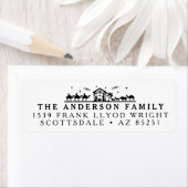 Geboorte Kerstmis Kaart Gepersonaliseerd Retouradr Etiket (Insitu)