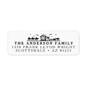 Geboorte Kerstmis Kaart Gepersonaliseerd Retouradr Etiket (Voorkant)