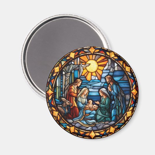 Geboorte Kerstmis Magnet Gift (Voorkant / Achterkant)