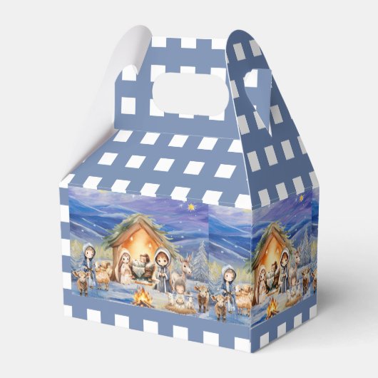 Geboorte Kerstmis Party Favor Box Bedankdoosjes (Achterkant)