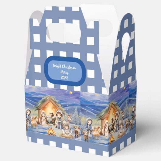 Geboorte Kerstmis Party Favor Box Bedankdoosjes (Geopend)