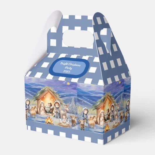 Geboorte Kerstmis Party Favor Box Bedankdoosjes (Voorkant Zijde)