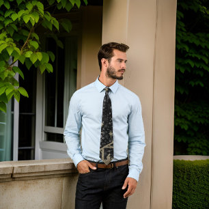 Geboorte Kerstmis Zwart Goud Glitter Stropdas