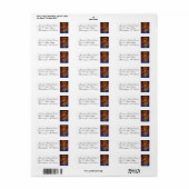 Geboorte Kleurrijke Glas in lood Retouradres Etiket (Full Sheet)