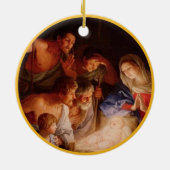 Geboorte Kunst Kerst Keramisch Ornament (Achterkant)