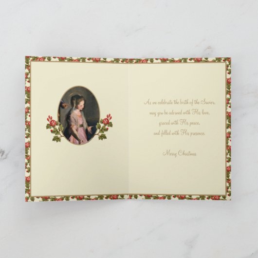 Geboorte Maagd Maria Jezus Kerstmis voor priester Feestdagen Kaart (Binnen)