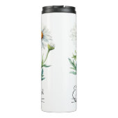 Geboorte Maand Bloem April Daisy Thermische Tumble Thermosbeker (Achterkant)