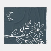 Geboorte Maand Bloem, April Kalligrafie Naam Fleece Deken (Voorkant (Horizontaal))