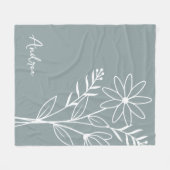 Geboorte Maand Bloem, April Kalligrafie Naam Fleece Deken (Voorkant (Horizontaal))