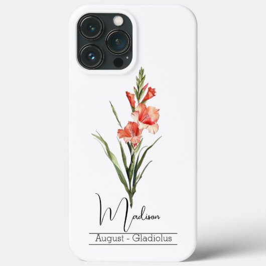 Geboorte Maand Bloem August Gladiolus Case-Mate iPhone Case (Achterkant)