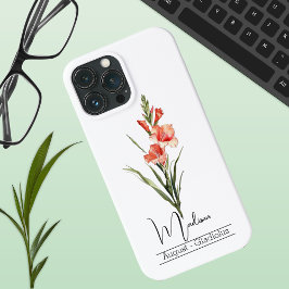 Geboorte Maand Bloem August Gladiolus Case-Mate iPhone Case