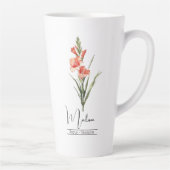 Geboorte Maand Bloem August Gladiolus Latte Mok (Rechts)